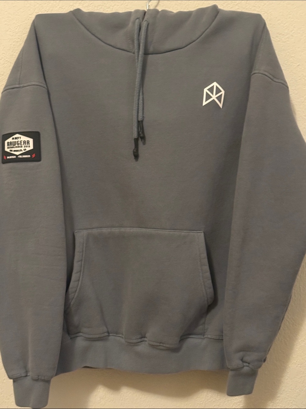 RawGear Charcoal Hoodie Sweatshirt with Subtle Chest Emblem